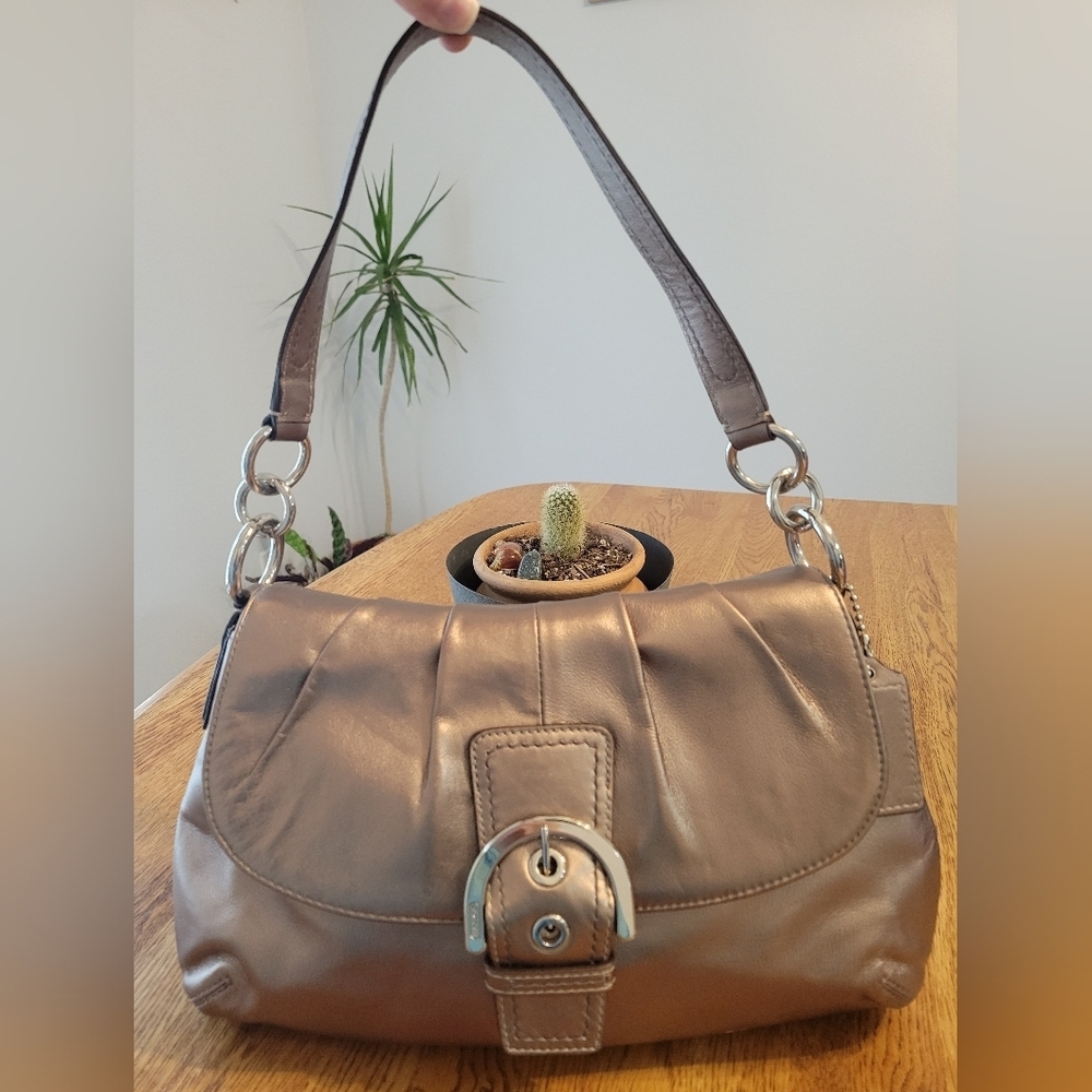 Coach Golden Shoulder Bag NWOT - Picture 2 of 13